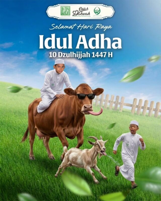 Kami Segenap Keluarga Besar Yayasan At-Tanweir Nur Muhammad mengucapkan :

" SELAMAT HARI RAYA IDUL ADHA 1447 H ".

Di hari yang suci ini, semoga Allah SWT menerima ibadah kurban kita dan melimpahkan rahmat-Nya yang tak terhingga.

RUMAH TAHFIDZ GRATIS YAYASAN AT-TANWEIR NUR MUHAMMAD

Donasi Dukungan :
Rek.BSI atas nama Yayasan At-Tanweir Nur Muhammad 8888-466-461
Follow : @alhabib_abdullah_alhabsyi
- - - - - - - - - - - - - - - - - - - - - - - - - - - - - -
INFO : 0813-1111-5929
Jazakumullah Khairal Jaza Wa Barakallahu Fiikum
Silahkan dishare / Bagikan , Semoga Bermanfaat

#apakabarmudenganallah #yarasulallah #islamituindahttv #idulfitri